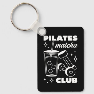 Pilates- und Matcha-Eiskaffee-Liebhaber Schlüsselanhänger