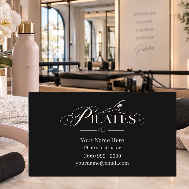Pilates Visitenkarte (Pilates  business card Ivory)