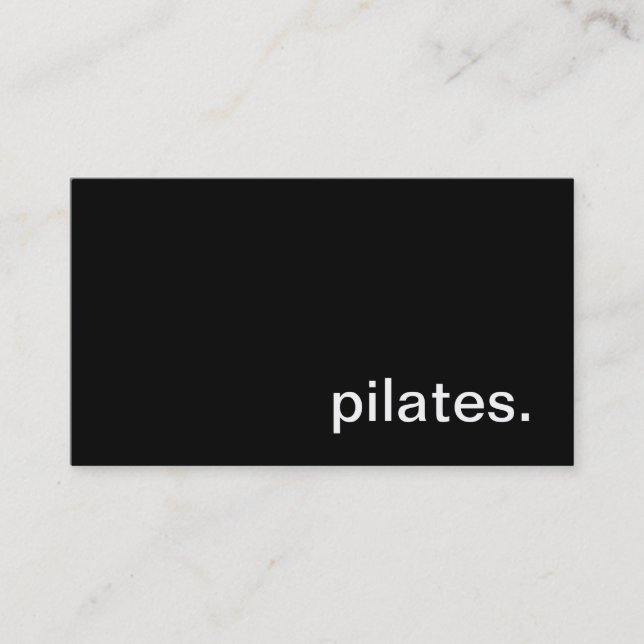 Pilates Visitenkarte (Vorderseite)