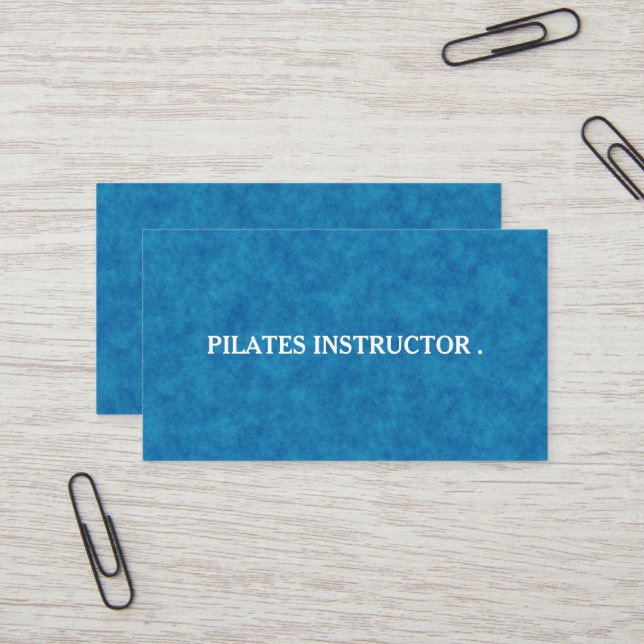 Pilates Yoga Instructeur Carte de visite enseignan (Devant/Arrière en situation)