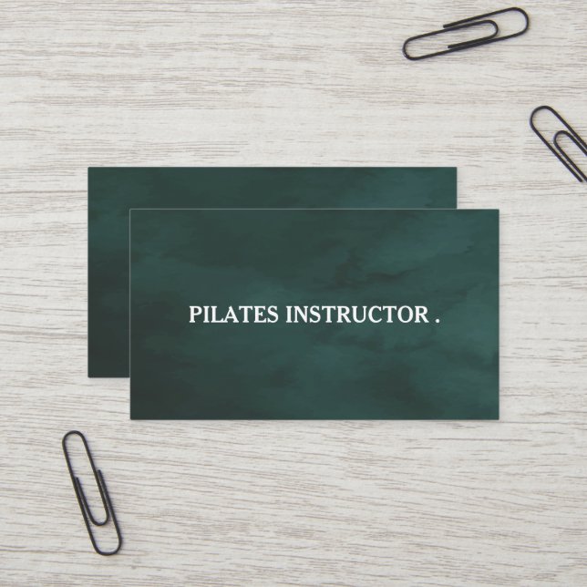 Pilates Yoga Instructor Teacher Business Card Visitenkarte (Vorderseite/Rückseite Beispiel)