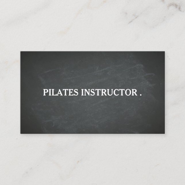 Pilates Yoga Instructor Teacher Business Card Visitenkarte (Vorderseite)