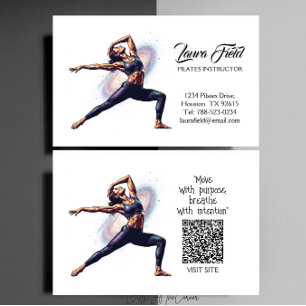 Pilates-Yoga-Lehrer Minimalist Visitenkarte