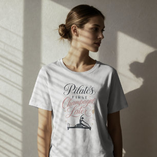 Pilates zuerst, Champagner später - Elegantes Rosé Tank Top