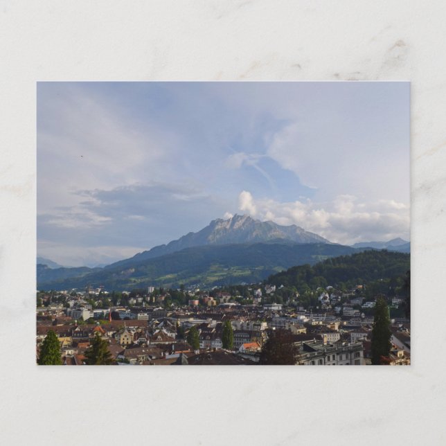 Pilatus Over Luzern, Schweiz Postkarte (Vorderseite)