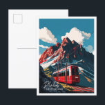 Pilatus Schweiz Vintage Reise Illustration Postkarte<br><div class="desc">Pilatus Schweiz Kunstmuseum</div>