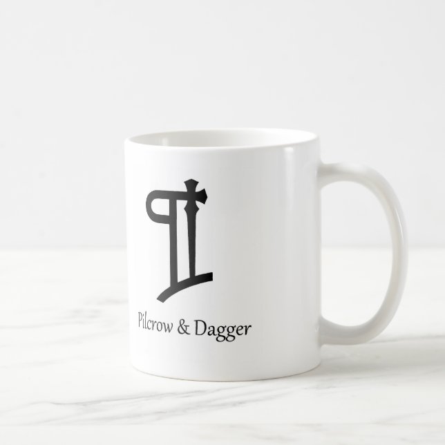 Pilcrow et tasse de café de poignard (Droite)