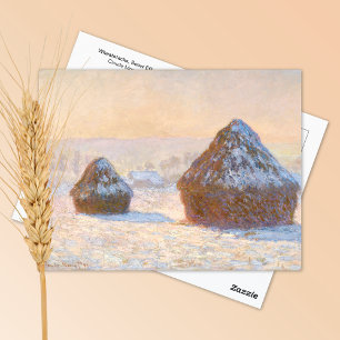 Pile à roues, Carte postale Claude Monet Snow Morn