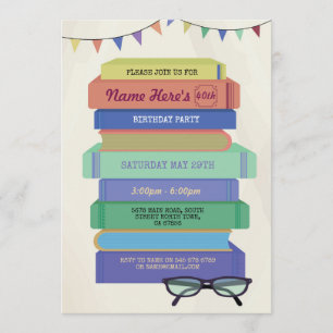 Pile de lecture Invitation de la bibliothèque d'an