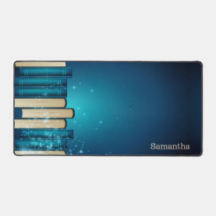 Pile de livres Design Desk Mat
