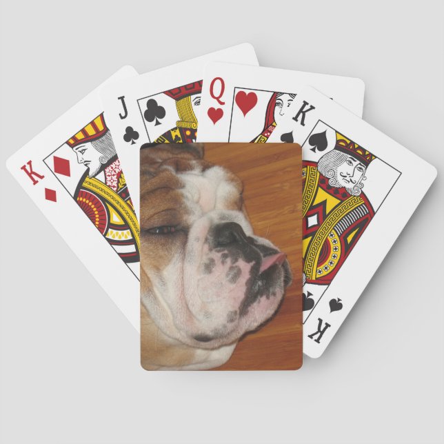 Pile de taureau anglais de cartes à jouer (dos)
