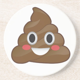 Pile des dessous de verre heureux d'Emoji de