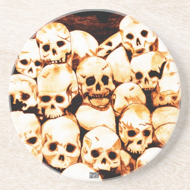 Pile-O-Skulls (Alter) Untersetzer (Vorne)