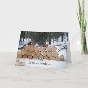 Pile of Cut Logs in Snow Karte