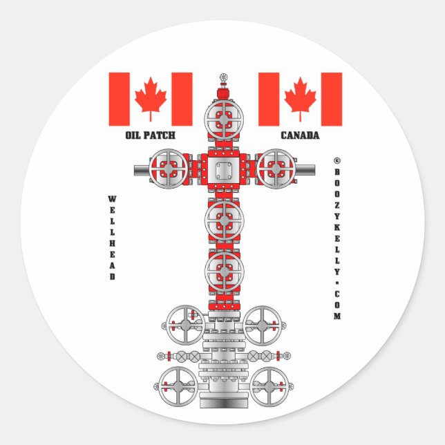 Pile pétrolière du Canada, Sticker pour champs pét (Devant)