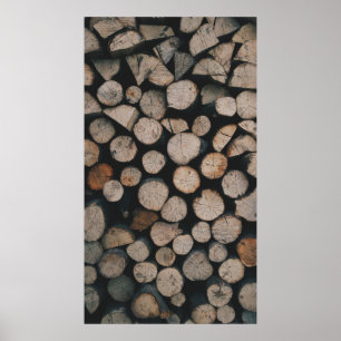 Pile von Braunwäldern Poster