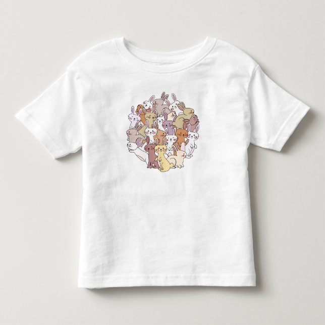 Pile von Bunnies! Niedliches Kid-Oster Kleinkind T-shirt (Vorderseite)