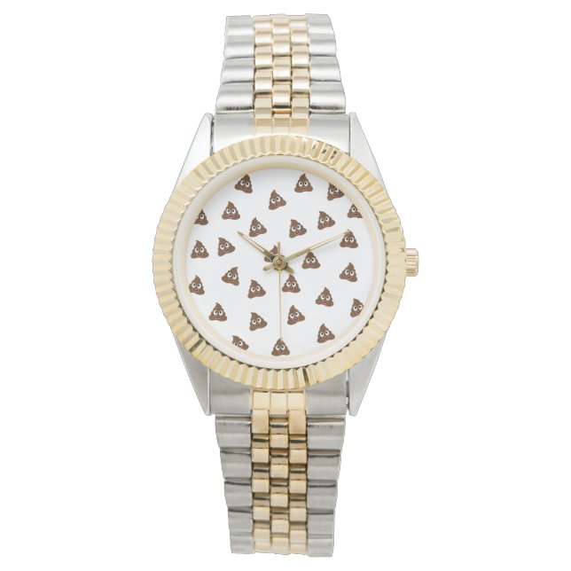 Pile von Poo emoji lächelnd kacke Armbanduhr (Vorderseite)