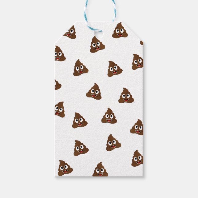 Pile von Poo emoji lächelnd kacke Geschenkanhänger (Vorderseite)