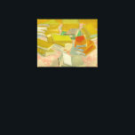 Piles französischer Romane | Vincent van Gogh Leinwanddruck<br><div class="desc">Piles of French Novels (1887) von Vincent Van Gogh,  einem niederländischen Künstler,  der den Eindruck hinterlässt. Original-Kunstwerke sind ein Öl auf der Leinwand,  das Bücherstapel in lebhaften Gelbtönen darstellt. Verwenden Sie die Entwurfstools,  um einen benutzerdefinierten Text hinzuzufügen oder das Bild zu personalisieren.</div>