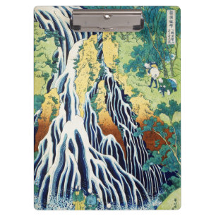 Pilger am Kirifuri-Wasserfall japanische Kunst Klemmbrett
