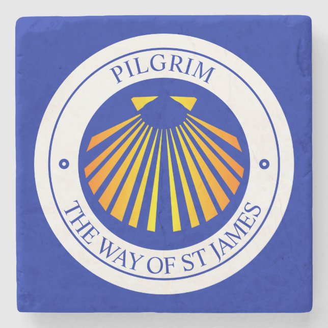 Pilger Camino Santiago de Compostela Steinuntersetzer (Vorderseite)
