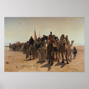 Pilger, die zu Mekka, 1861 gehen Poster