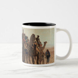 Pilger, die zu Mekka, 1861 gehen Zweifarbige Tasse