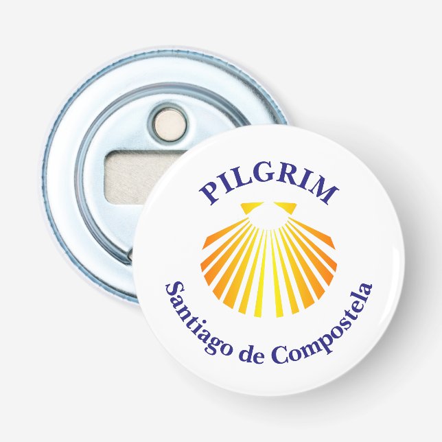 Pilgrim Camino de Santiago Flaschenöffner (Vorderseite)