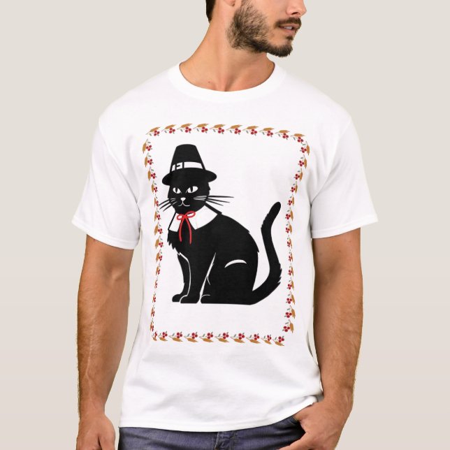 Pilgrim Cat Oversized T-Shirt (Vorderseite)