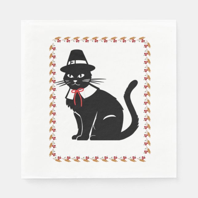 Pilgrim Cat Oversized T - Shirt Serviette (Vorderseite)