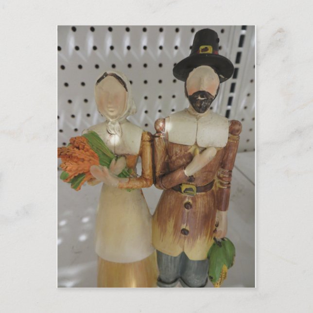 Pilgrim Couple Postkarte (Vorderseite)