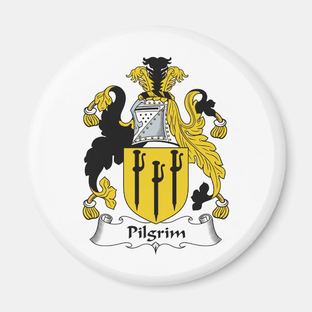 Pilgrim-Familienwappen Magnet (Vorne)
