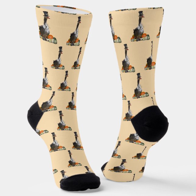 Pilgrim Gänse Erntedank Socken (Gewinkelt)