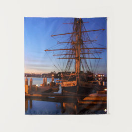 Pilgrim im Morgengrauen Dana Point Hafen Wandteppich