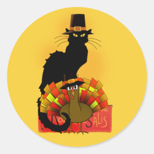 Pilgrim Le Chat Noir Erntedank Runder Aufkleber
