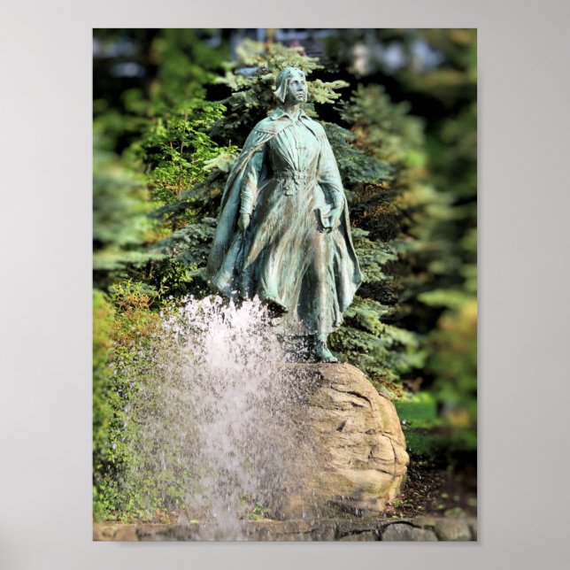 Pilgrim Maiden, Brewster Gardens, Plymouth print Poster (Vorne)
