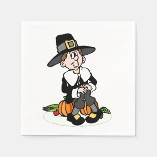 Pilgrim mit Pumpkin Serviette