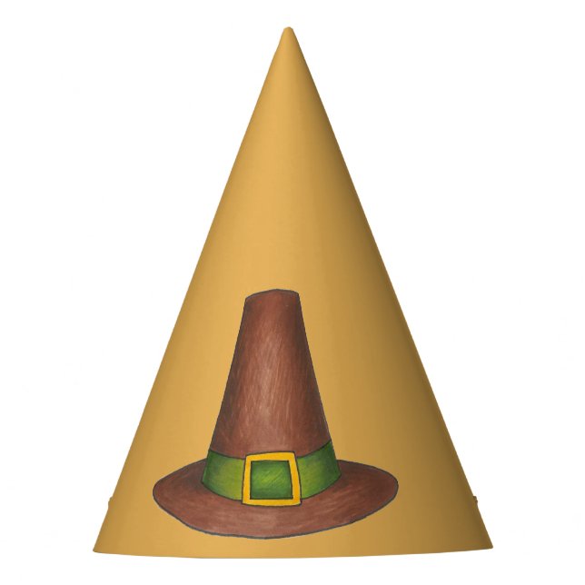 Pilgrim Puritan Happy Thanksgiving Herbst Herbst Partyhütchen (Vorderseite)
