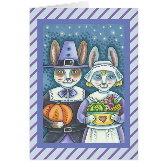 PILGRIM RABBITS ERNTEDANK GREETKARTENLÖSUNG (Vorne)