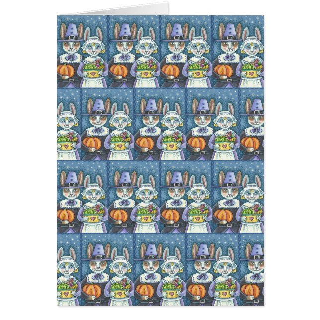 PILGRIM RABBITS ERNTEDANK GREETKARTENLÖSUNG (Vorne)