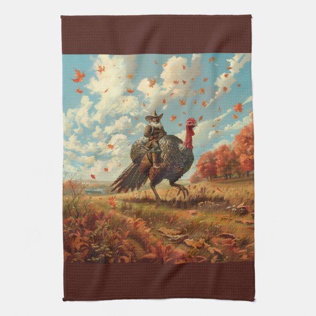 Pilgrim Rides Türkei Geschirrtuch (Vertikal)