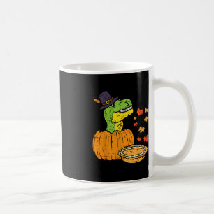 Pilgrim Trex Dinosaur Pumpkin Pie Erntedank Kind Kaffeetasse