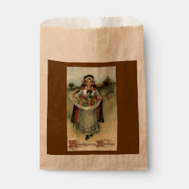 Pilgrim Woman Vintager Erntedank Gunst Bags Geschenktütchen