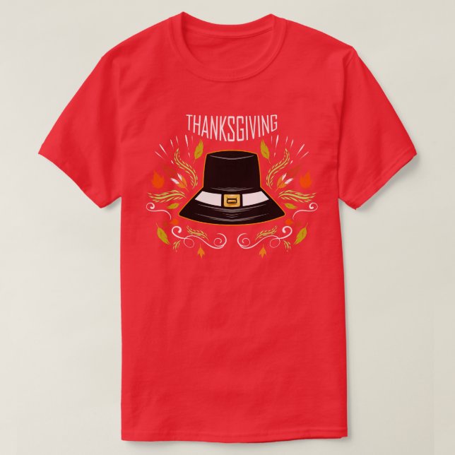 Pilgrims Hat Erntedank T-Shirt (Design vorne)