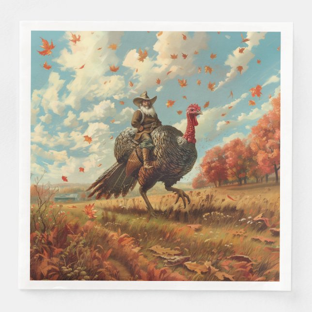 Pilgrims Ride Trukeys Serviette (Vorderseite)