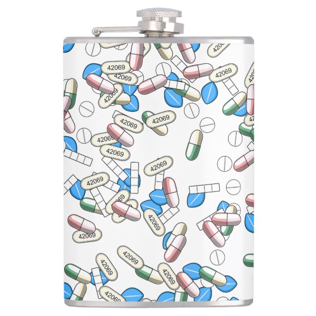 Pill Sprinkles Pattern Flachmann (Vorderseite)
