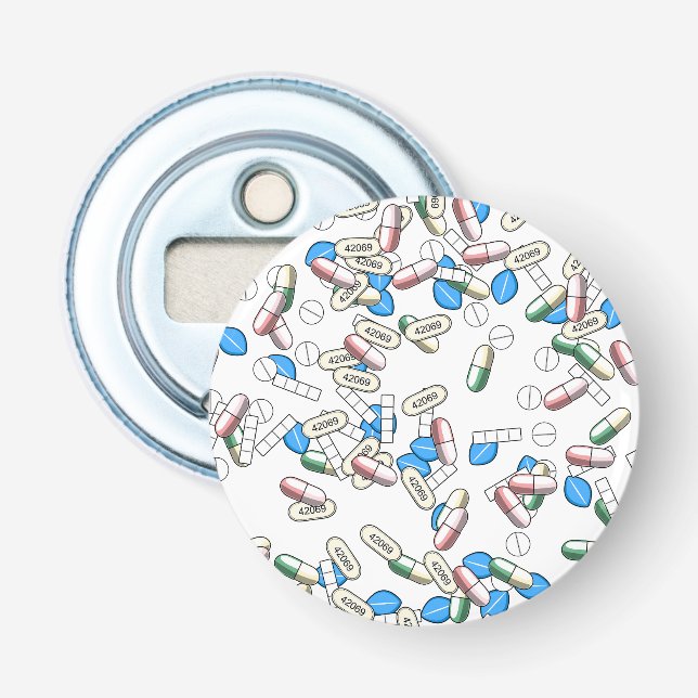 Pill Sprinkles Pattern Flaschenöffner (Vorderseite)