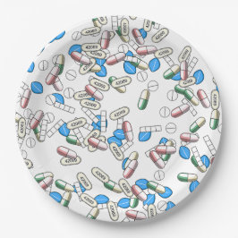 Pill Sprinkles Pattern Pappteller