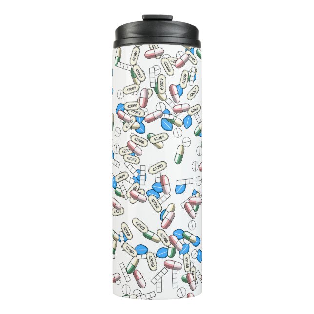 Pill Sprinkles Pattern Thermosbecher (Vorderseite)